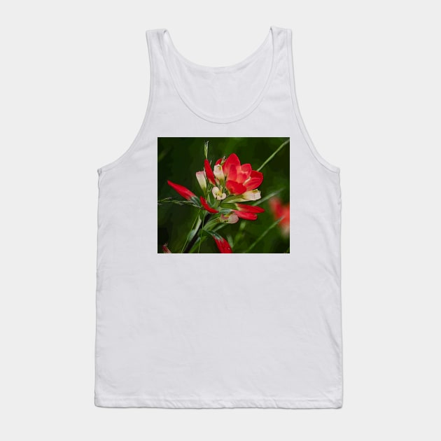 Red Paintbrush in Style Tank Top by elisewied